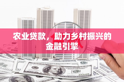 赤城农业贷款，助力乡村振兴的金融引擎