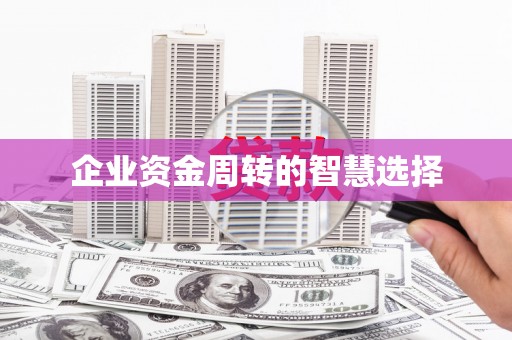 赤城企业资金周转的智慧选择