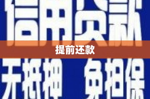 赤城提前还款