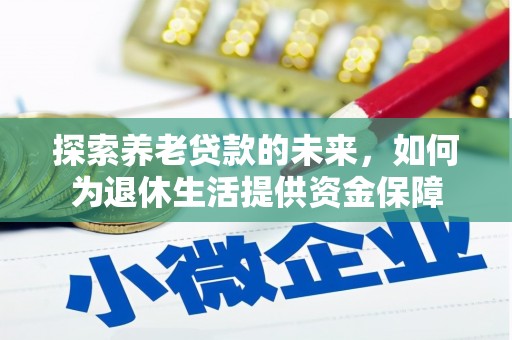 赤城探索养老贷款的未来，如何为退休生活提供资金保障