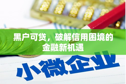 赤城黑户可贷，破解信用困境的金融新机遇
